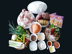 nguyên liệu nấu bún bò