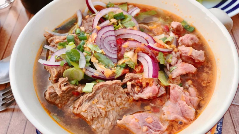 cách nấu bún bò gân