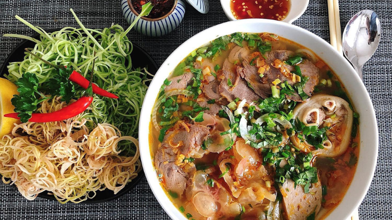 cách nấu bún bò miền bắc