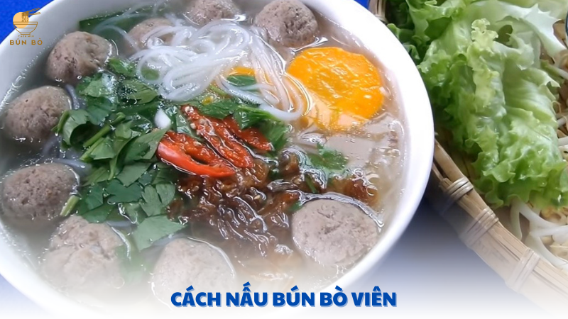 cách nấu bún bò viên