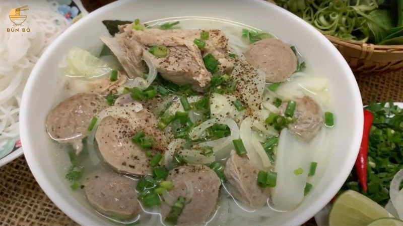 cách nấu bún bò viên