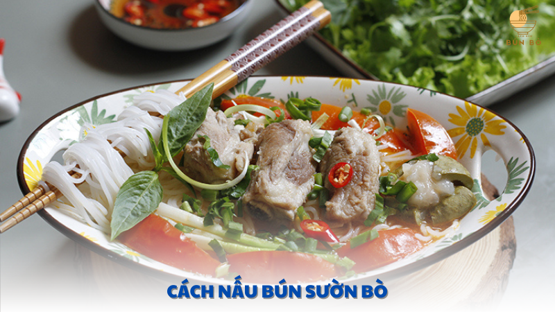 cách nấu bún sườn bò